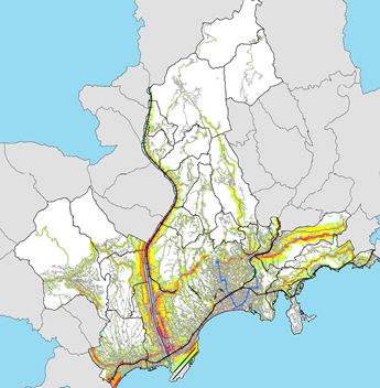 Carte de bruit de la communaut&eacute; urbaine de Nice